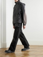 JIYONGKIM - Straight-Leg Layered Sun-Bleached Cotton-Canvas Trousers - Black