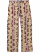 Jacquemus - Straight-Leg Printed Voile Drawstring Trousers - Brown