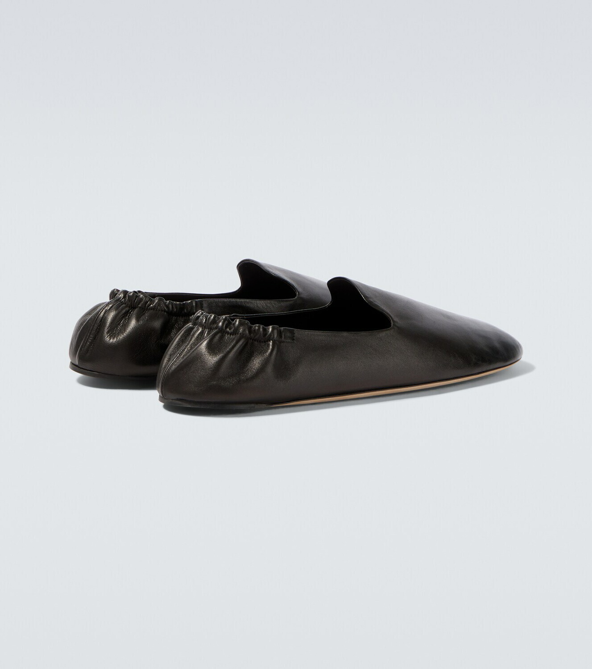 The Row Casa leather slip-on shoes