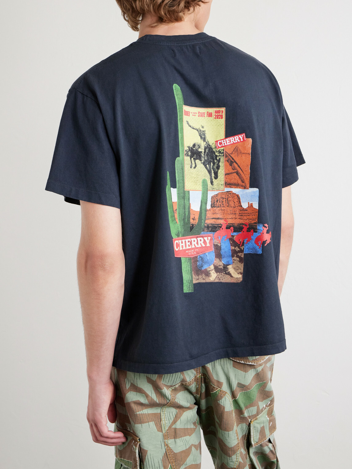 Cherry Los Angeles - Logo-Print Cotton-Jersey T-Shirt - Black