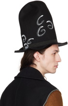 Comme des Garçons Homme Plus Black Printed Structured Hat