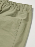 Fear of God Essentials - Wide-Leg Logo-Print Cotton-Blend Shell Drawstring Shorts - Green