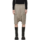 Rick Owens Taupe Tower Pods Cargo Shorts