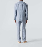 Brunello Cucinelli Striped double-breasted linen suit