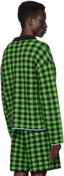 ZANKOV Black & Green Luke Cardigan