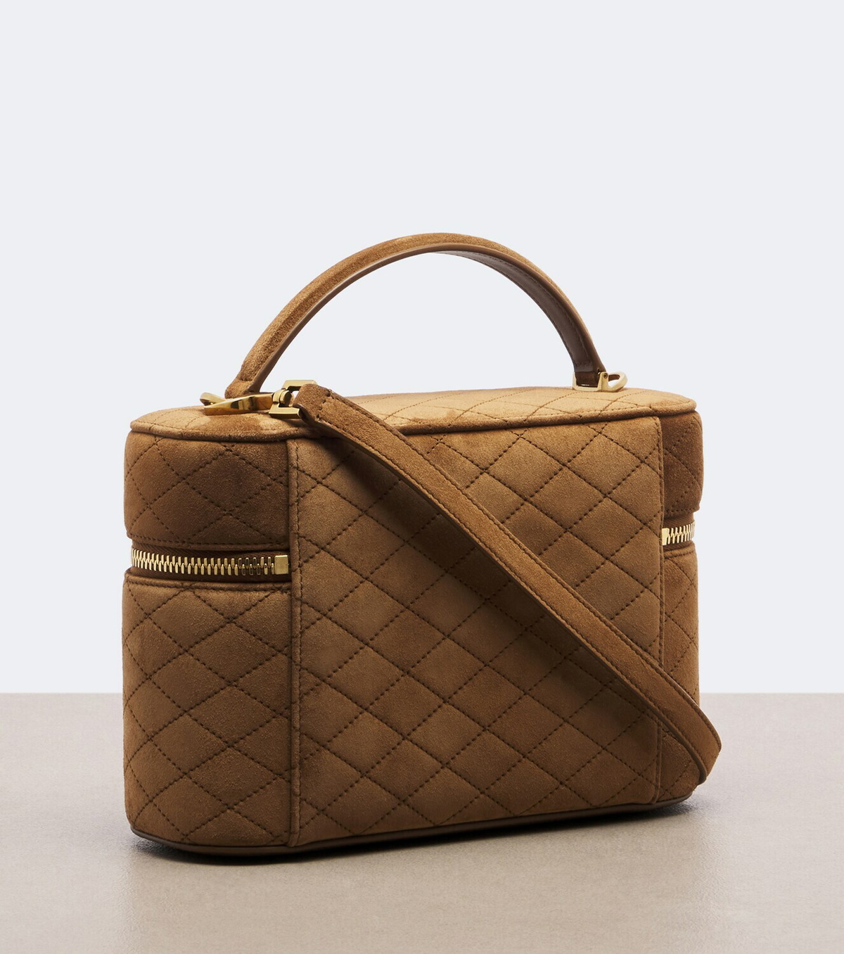 Saint Laurent Gaby Large suede vanity bag