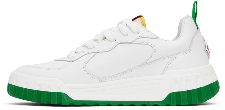 Casablanca White & Green 'The Court' Sneakers