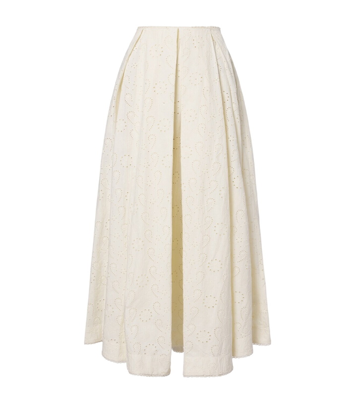 Photo: Agua by Agua Bendita Delta broderie anglaise cotton maxi skirt