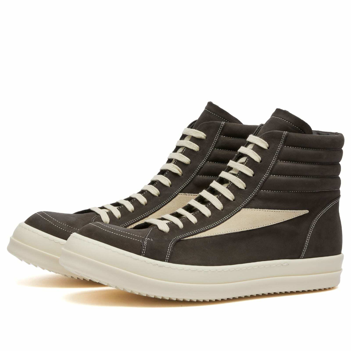 しょうきち君着用❗️Rick Owens Vintage Sneaks Rick Owens Drkshdw Vintage Sneaks Black/Milk – ESSXNYC