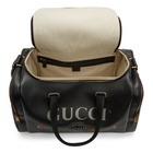 Gucci Black Logo Print Duffle Bag