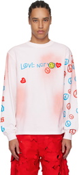Andersson Bell White & Pink Love L/S T-shirt