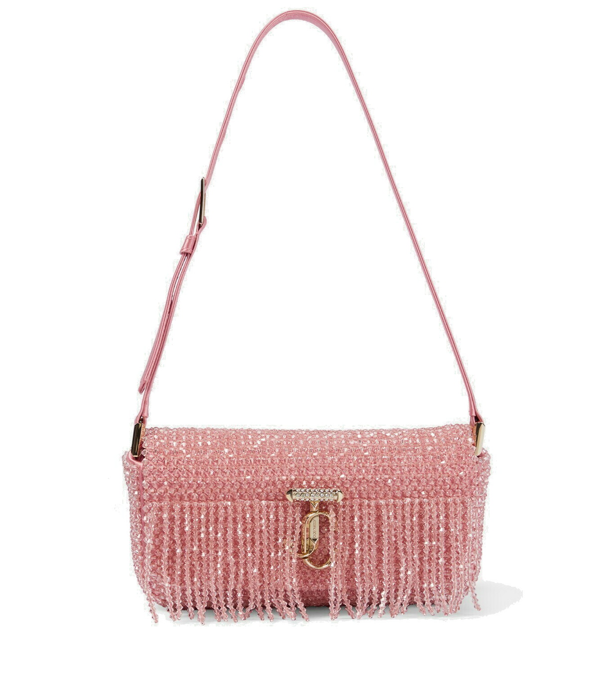 Jimmy Choo Avenue Mini embellished satin shoulder bag Jimmy Choo