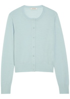 Anine Bing Moni Wool and Cashmere-blend Cardigan Light Blue
