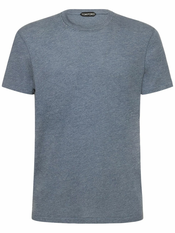 Photo: TOM FORD - Mélange Cotton Blend T-shirt