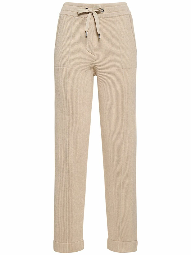 Photo: BRUNELLO CUCINELLI - Cotton Knit Jogger Pants