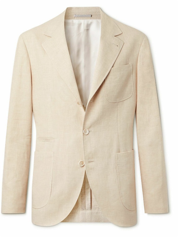 Photo: Brunello Cucinelli - Linen and Wool-Blend Suit Jacket - Neutrals