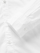 James Perse - Grandad-Collar Cotton-Blend Poplin Shirt - White