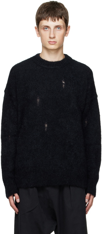 Photo: Isabel Benenato Black Distressed Sweater