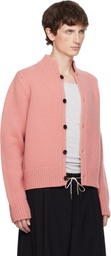 Dries Van Noten Pink Wool & Cashmere Cardigan