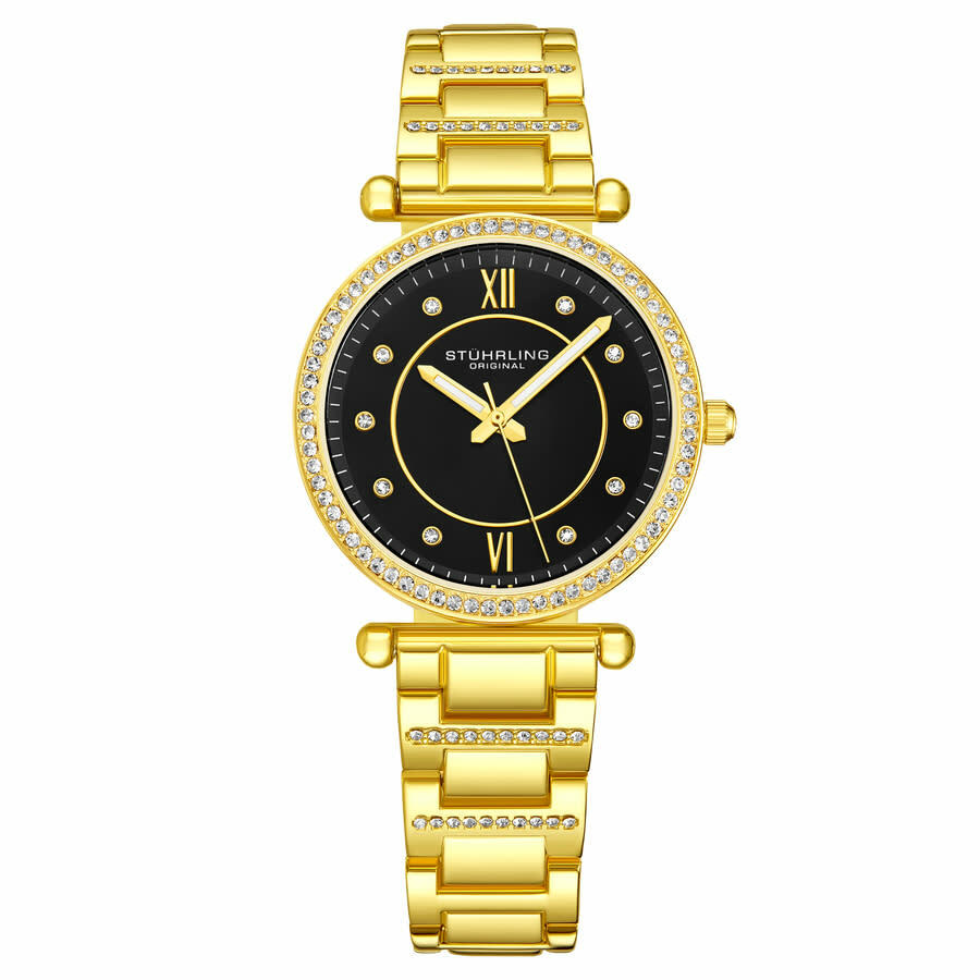 Stuhrling Original Symphony Quartz Black Dial Ladies Watch M16262