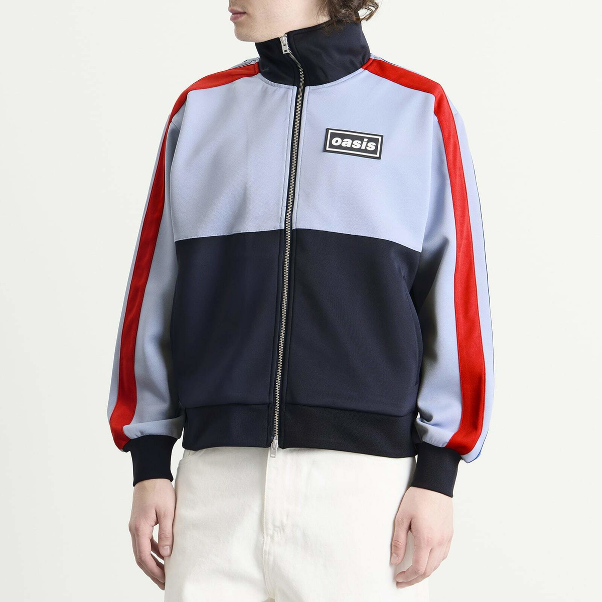 Pleasures Men's x Oasis Forever Track Jacket in Powder Blue
