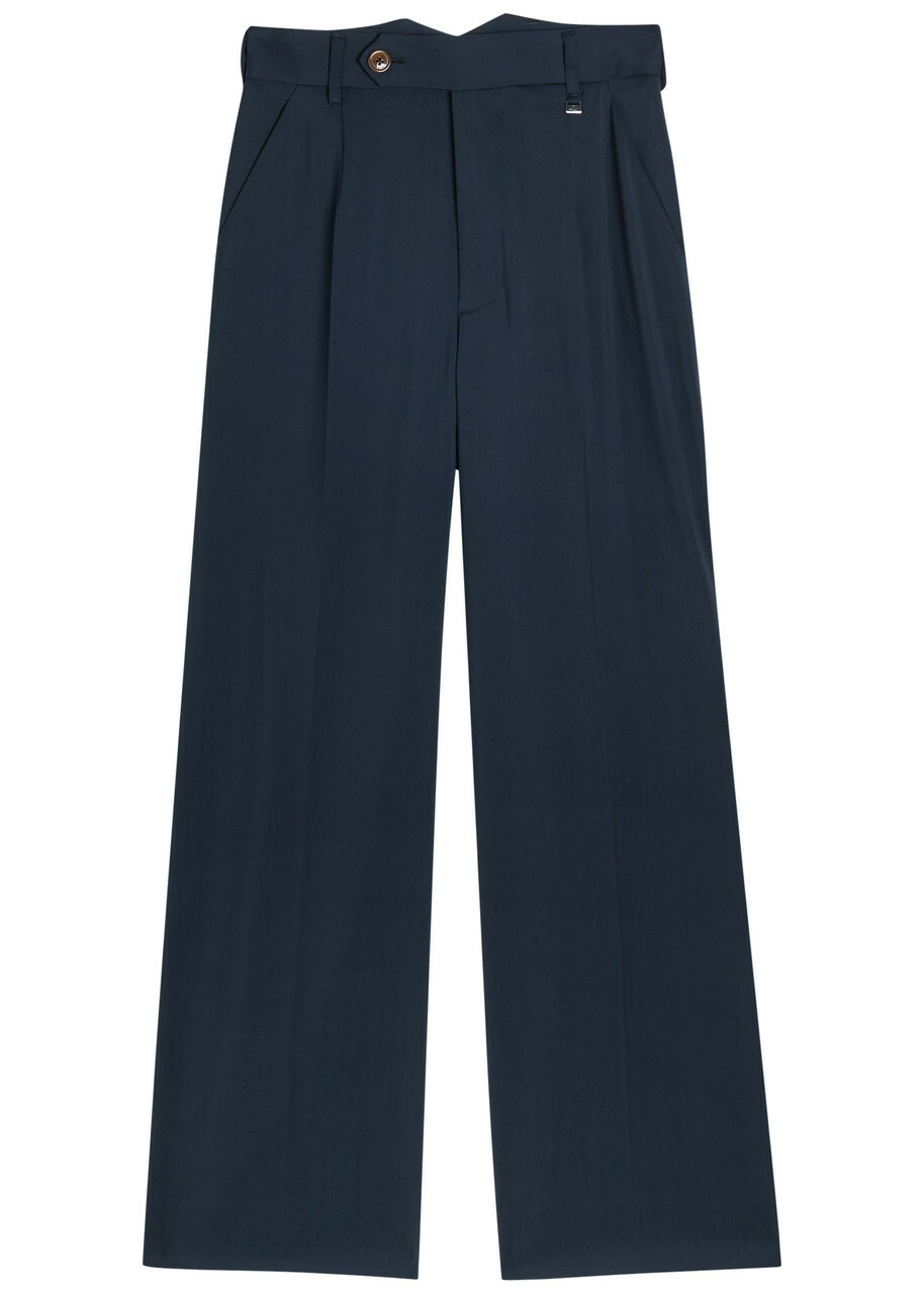パンツ Vivienne Westwood Navy Blue Trousers In Wool Vivienne Westwood Sang Suit Trousers Navy | Mainline