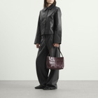 ST. Agni Women's Leather Minimal Jacket in Black