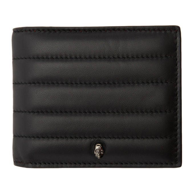 Photo: Alexander McQueen Black Quilted Skull Bifold Wallet