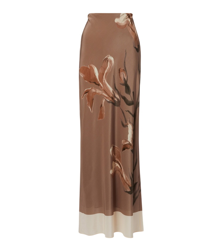 Photo: SIR Azaliea floral silk maxi skirt
