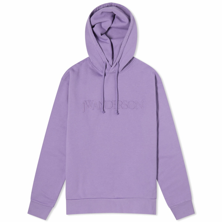 Photo: JW Anderson Women's Logo Embroidery Hoodie in Purple