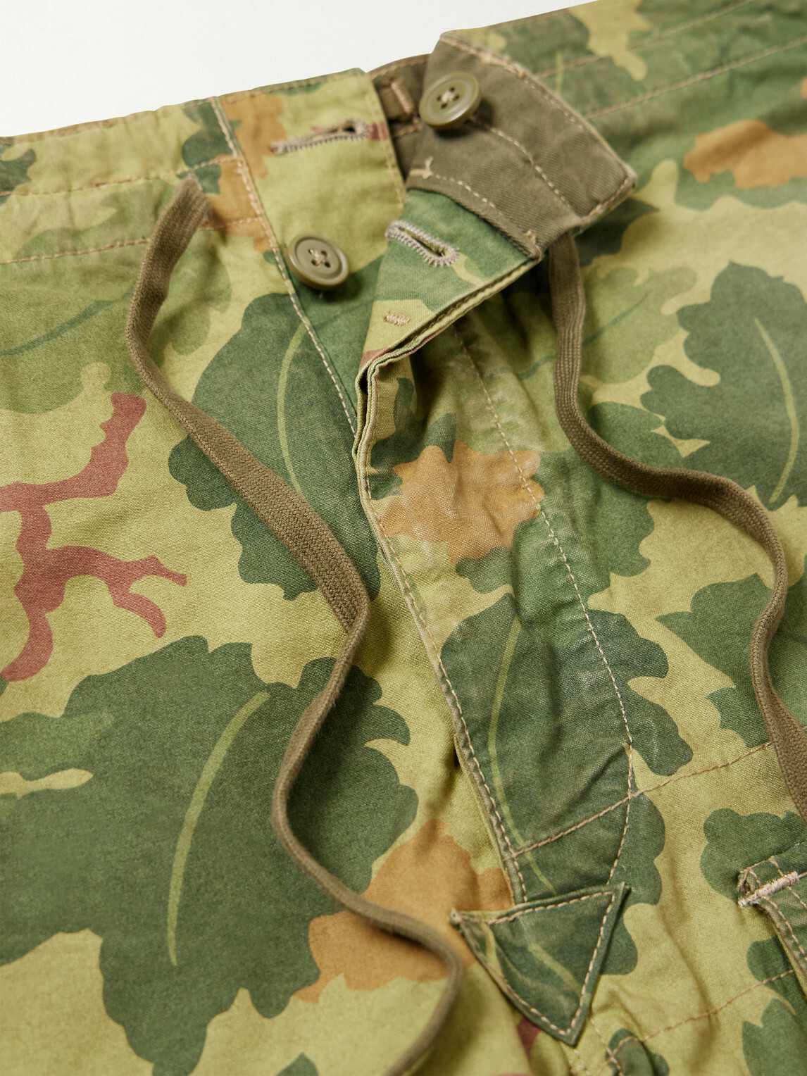 RRL - Straight-Leg Camouflage-Print Cotton Cargo Trousers - Green