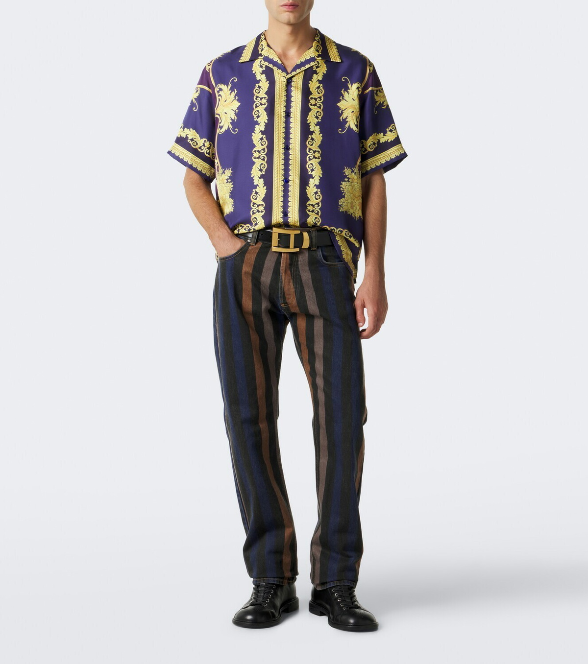 Versace Barocco silk twill shirt