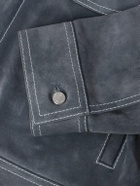 Thom Browne - Cropped Suede Jacket - Gray