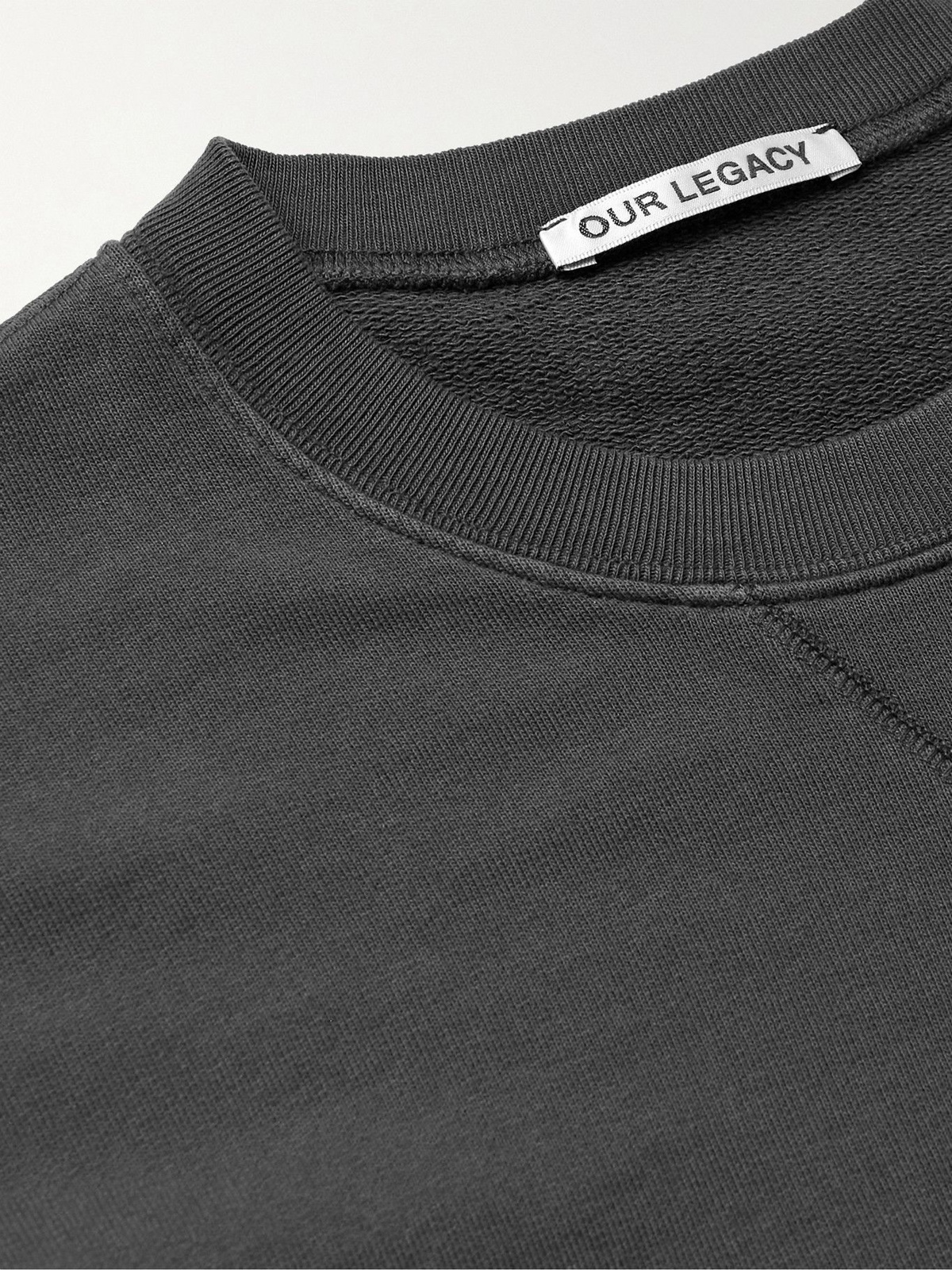 aktivering nå Databasen OUR LEGACY - Loopback Cotton-Jersey Sweatshirt - Gray Our Legacy