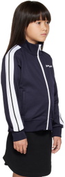 Palm Angels Kids Blue Bonded Track Jacket