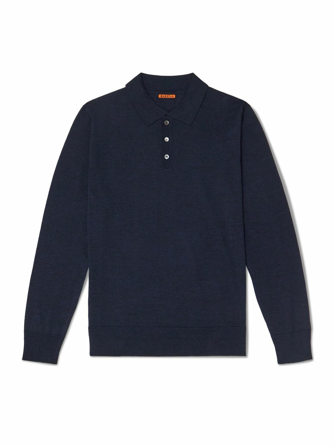 Barena - Pevaron Merino Wool Polo Shirt - Blue