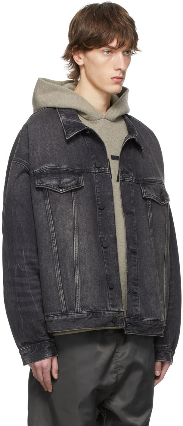 Fear of God ESSENTIALS Black Faded Denim Jacket