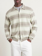 Auralee - Dégradé Striped Knitted Cotton and Silk-Blend Cardigan - Gray