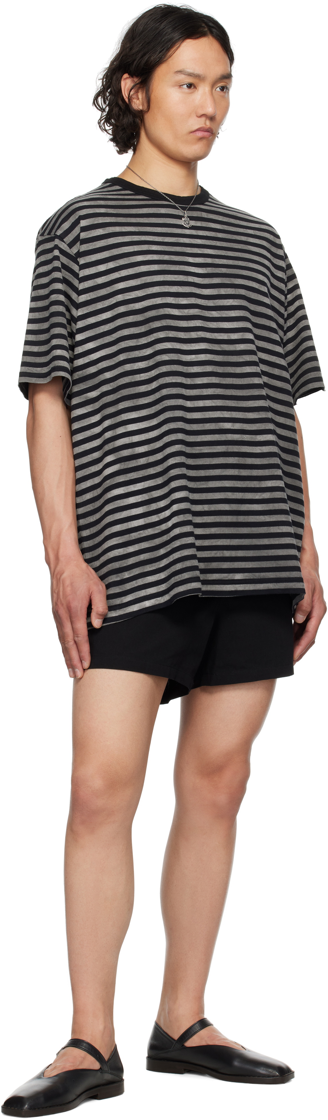 YOHJI YAMAMOTO Black Suspender Slim Shorts