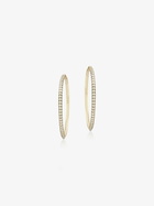 Harwell Godfrey 18K Yellow Gold Skinny Talisman Diamond Hoop Earrings