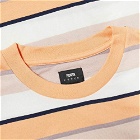 Edwin Men's Quarter Stripe T-Shirt in Cantaloupe Stripe
