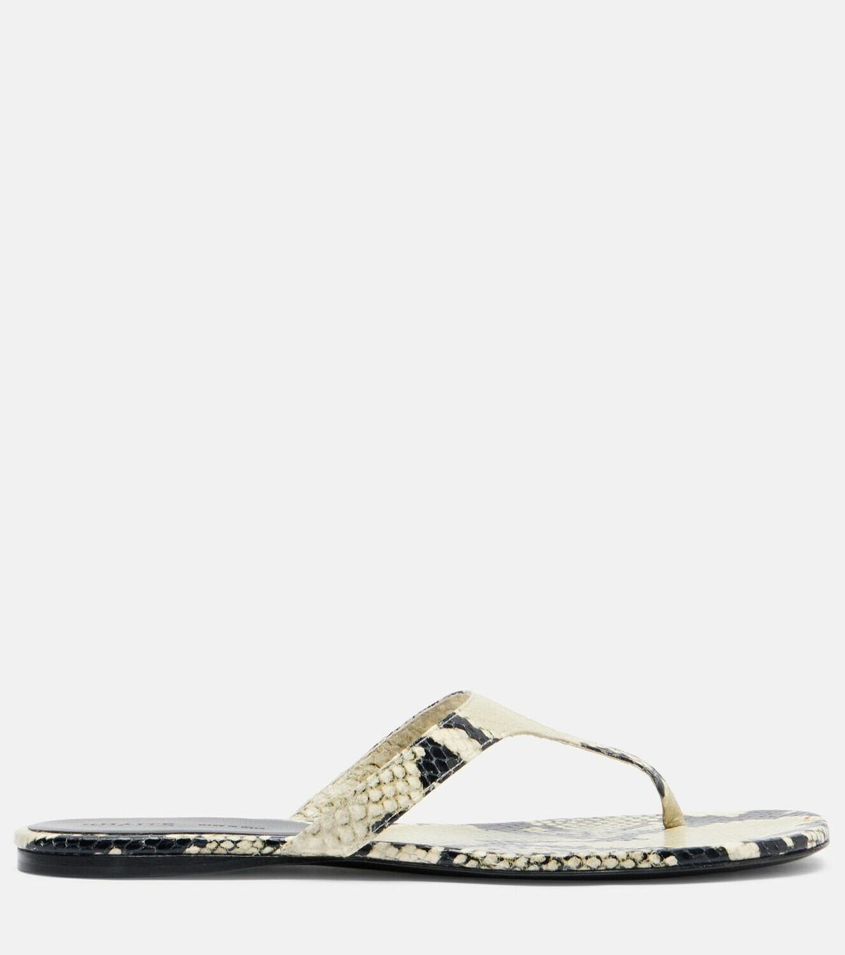 Khaite Archer snake-effect leather thong sandals