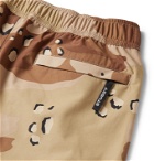 Stüssy - Belted Camouflage-Print Nylon Cargo Trousers - Neutrals