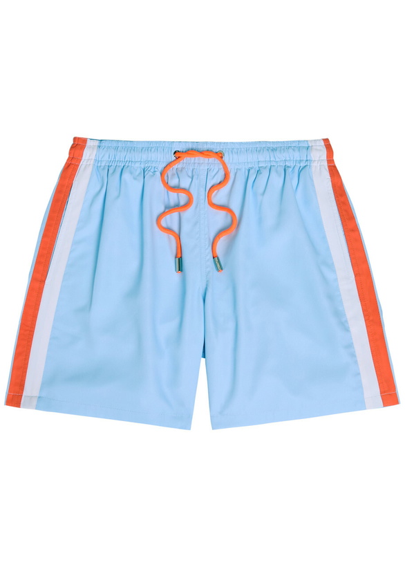 Photo: AN-Y1 Embroidered Shell Swim Shorts Light Blue
