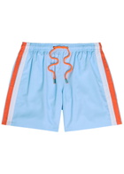 AN-Y1 Embroidered Shell Swim Shorts Light Blue