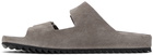 Officine Creative Taupe Suede Agora 2 Sandals