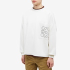 Loewe Men's Anagram Pocket Crew Knit in Soft White