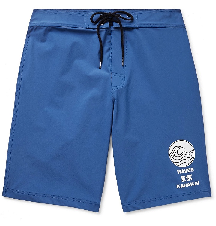 Photo: James Perse - Y/OSEMITE Long-Length Printed Swim Shorts - Blue