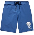 James Perse - Y/OSEMITE Long-Length Printed Swim Shorts - Blue