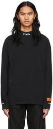 Heron Preston Black 'Style' Mock Neck Long Sleeve T-Shirt